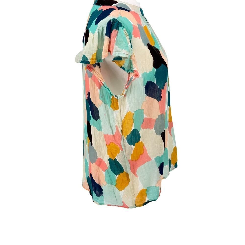 Thml Multicolor Abstract Flutter Sleeve 100% Cott… - image 4